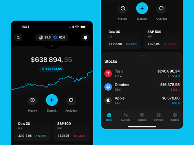 Investment mobile app redesign crypto invest mobile app stocks