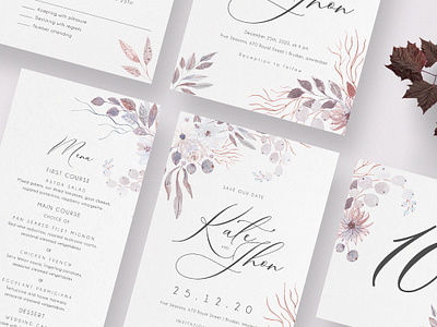 Wedding Invitation set branding card design graphic design illustration invitation invitation card invitation set wedding card