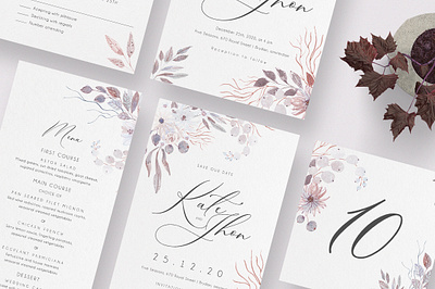 Wedding Invitation set branding card design graphic design illustration invitation invitation card invitation set wedding card