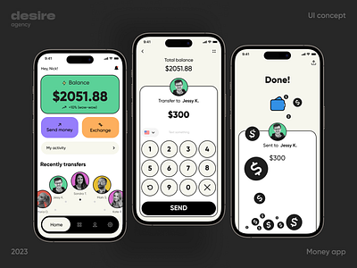 Money App 💰 animation app branding cripto design dollar illustration ios mobile money tranfers uxui
