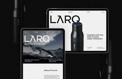Larq - Project UIX, Branding bottle branding clean design e commerce graphic design hydrate interface logo minimal product design sustainable ui ux vector visual design web design website