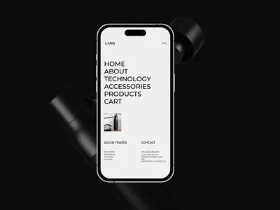 Larq - Project UIX, Branding 2023 bottle branding clean dark theme design eco friendly graphic design hydrate interface logo minimal product design trending ui ux visual design website