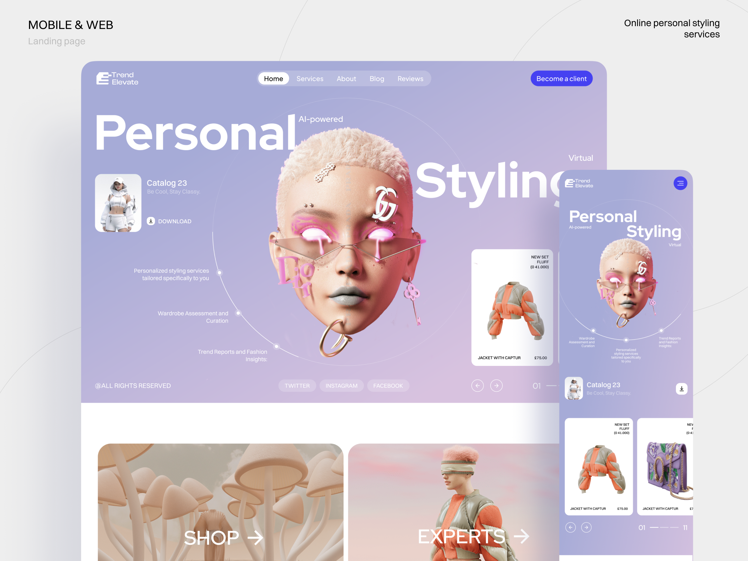 AI Powered Fashion Design Services ai ai fashion ai powered ai services ai startup ai website apparel artificial intelligence best design 2023 clothing ecommerce fashion design fashion school landing page looks luxury looks minimal modern design style ui ux