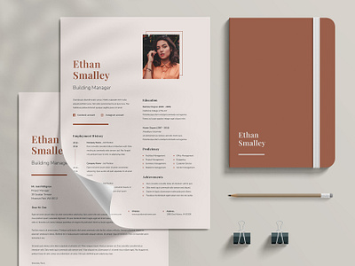 Resume branding cover letter cv cv template design graphic design resume resume template