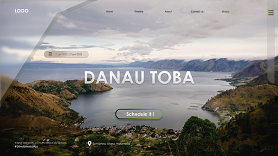 Travel to Indonesia branding graphic design land landing page ui