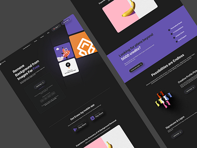 Redesign of the landing page of Erase.bg branding design graphic design ui uiux web design website