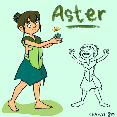 Aster's Bloom: Character Concepts character design design illustration