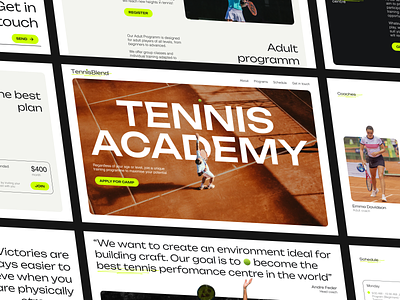 Landing page | Tennis academy academy figma landing page tennis tennis academy ui ui design ux ux design web design