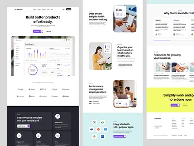 Macrivate - Landing page (sample) clean digital product landing page saas ui ui kit ui8 website