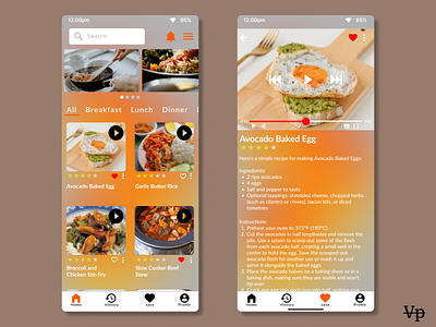 Recipe App UI Design app dailyui design figma ui ux