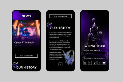 Esports team UI | Web | Phone version branding design designer digital digital design esports esports team gradient graphic graphic design logo modern phone version pixel pixel style ui vector web design website