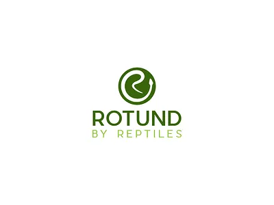 Rotund by Reptiles, reptiles circle logo animal logo brand identity branding graphic design logo logo design minimal logo modern logo reptile kingdom reptile logo reptile logo design snake like letter r snake logo