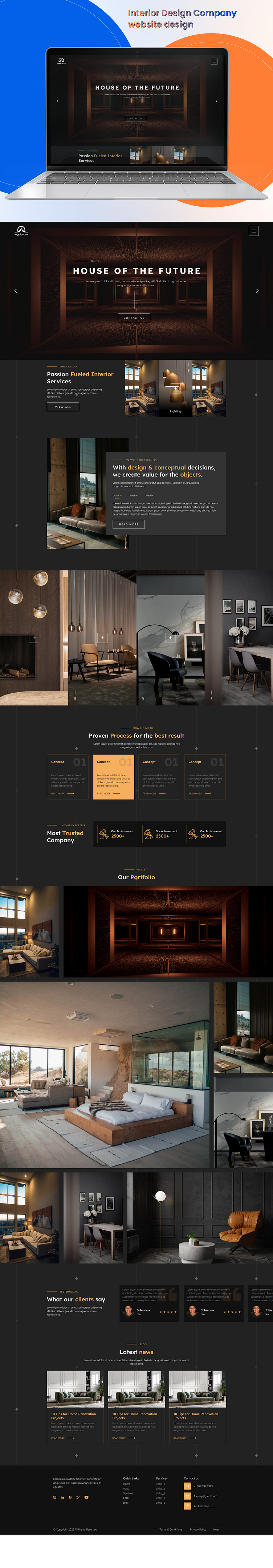 Interior Business Professional Website Design by Theoddcoders ...