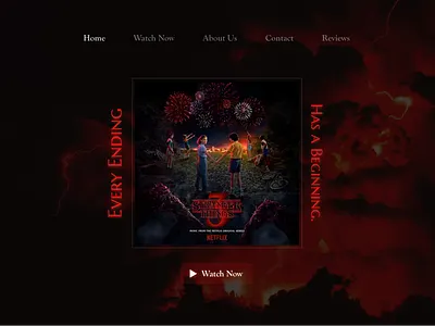 Landing Page - Daily Designs (Day 3) daily day3 design graphic design illustration stranger things ui vector