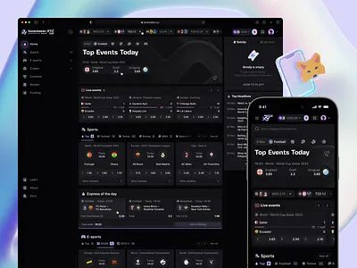 Bookmaker.xyz: Home of web 3.0 app betting bettors bookmakers contests crypto dashboard esports forecasts funding interface market soccer sportsbook ui ux web web 3.0 web design website