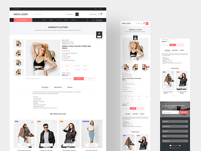 Responsive Product Details Page Design clothing website e commerce e commerce ui product details page product page desing responsive ui design ui design ui ux design web design