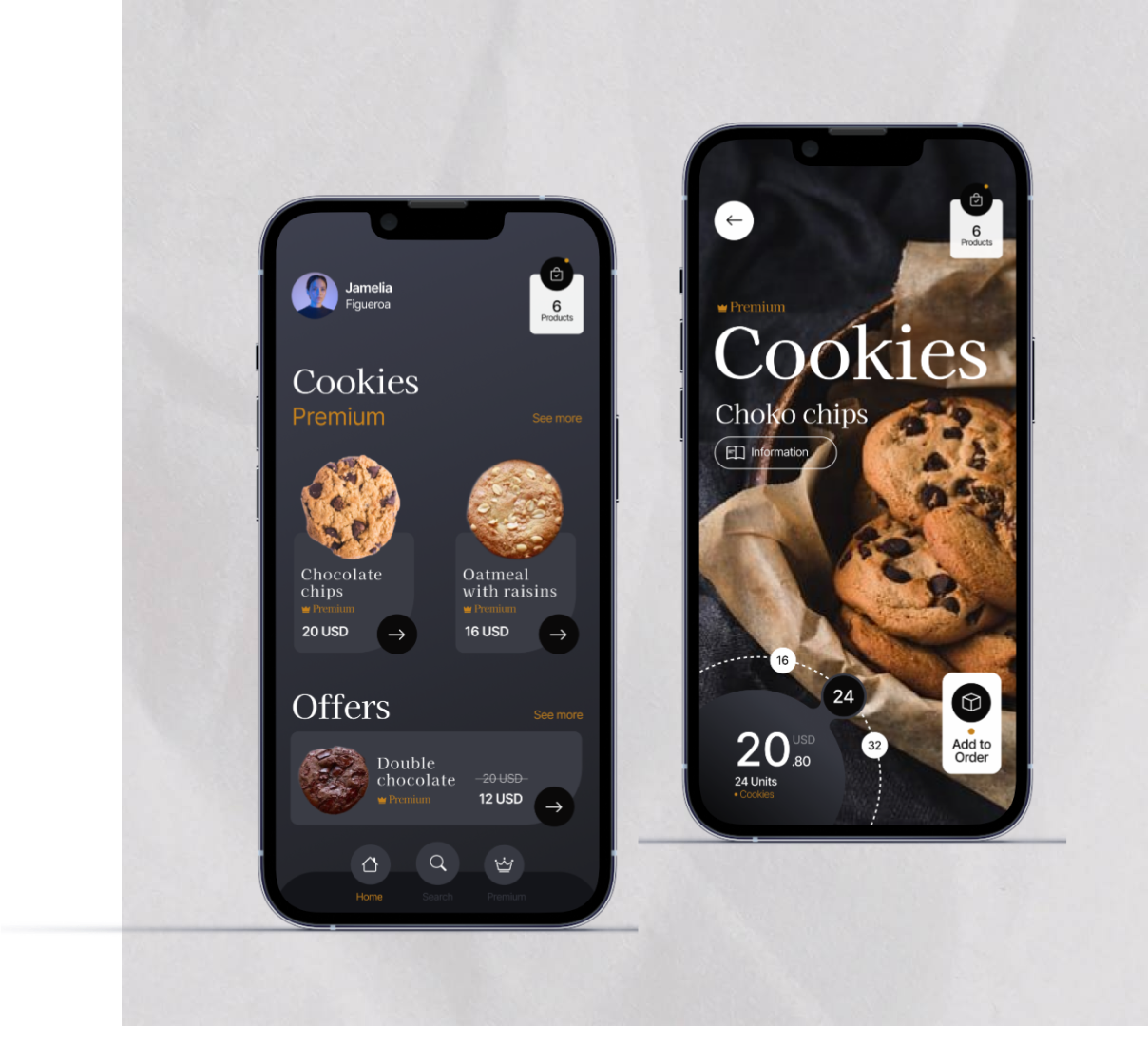 Mobile app for cookies by Maria Bystra on Dribbble