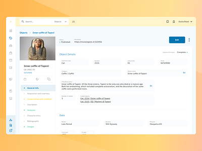 Egyptian Museum | Internal Platform dashboard database design egypt museum platform saas ui design user experience ux