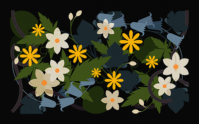 Forest Floor (2023) botanical botanical illustration design floral flowers illustration minimal illustration nature plants vector wildlife