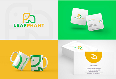 Leafphant logo branding creative logo logo logo branding minimal logo