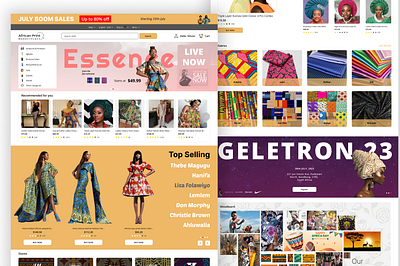 African Print Marketplace app branding cart design ecommerce fashion graphic design illustration landing page logo typography ui ux vector web app