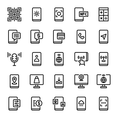 Device app icon set application design device icon icon design icon set iconography icons illustration logo smartphone ui user interface vector