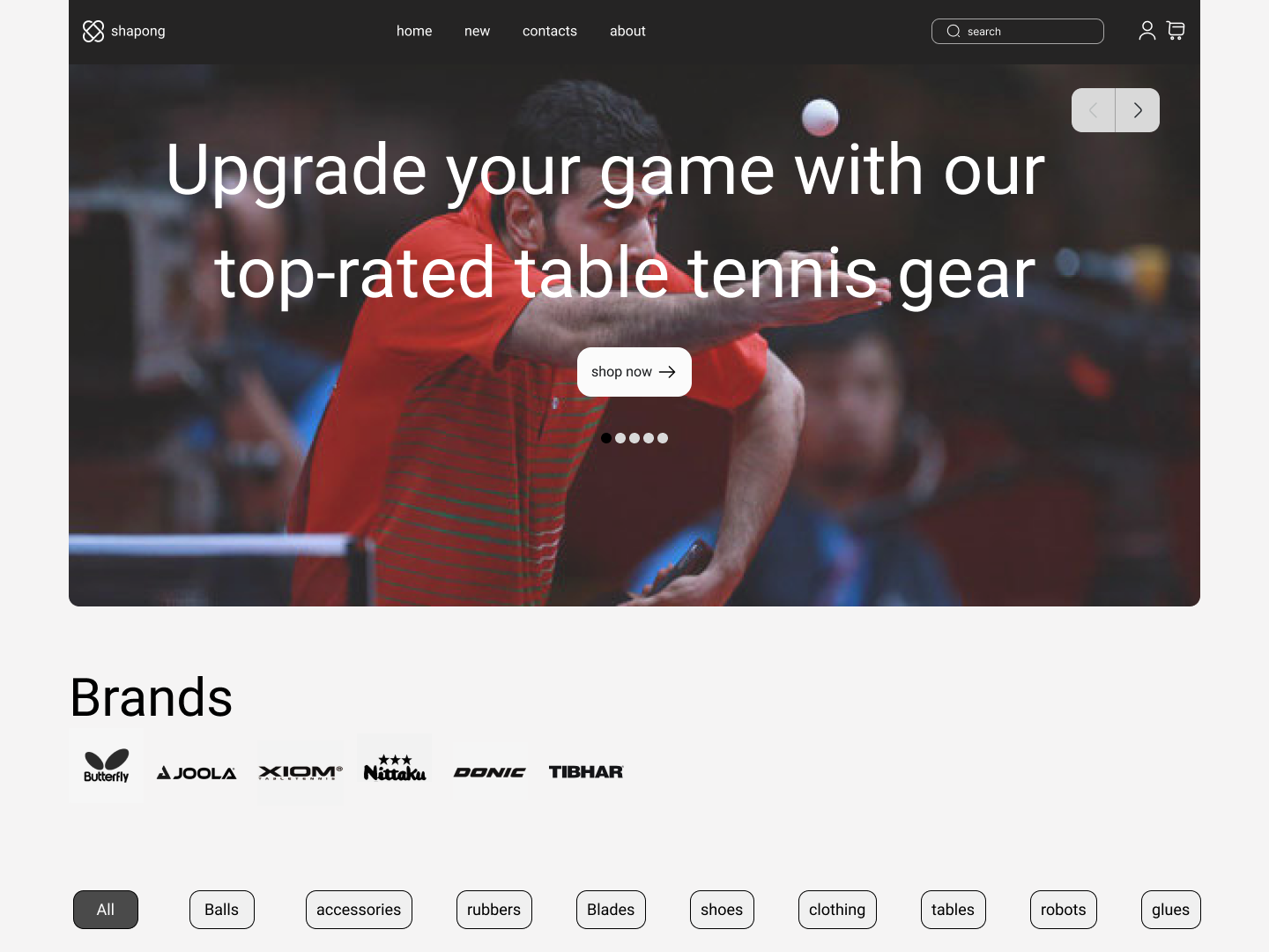 ShapongTable Tennis online shop by shayan majdpour on Dribbble