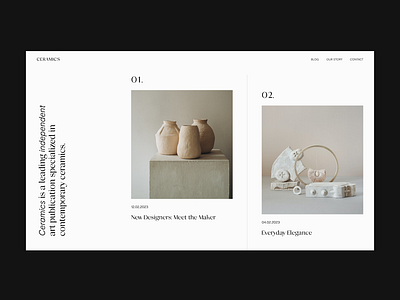 Web Design | Ceramics animation branding ceramics design minimalism scroll typography ui ux web