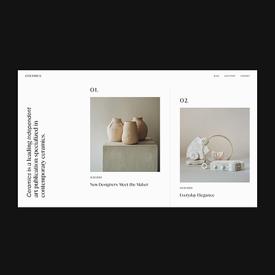 Web Design | Ceramics animation branding ceramics design minimalism scroll typography ui ux web