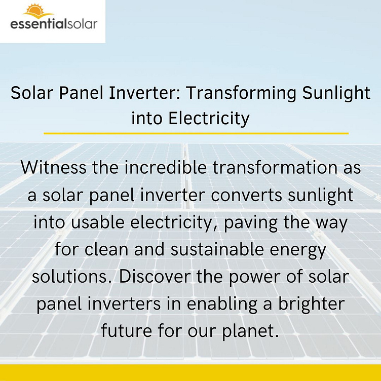 Solar Panel Inverter Transforming Sunlight into Electricity by