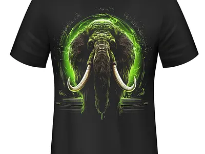 Mystical Mammoth Tshirt Design graphic design illustration