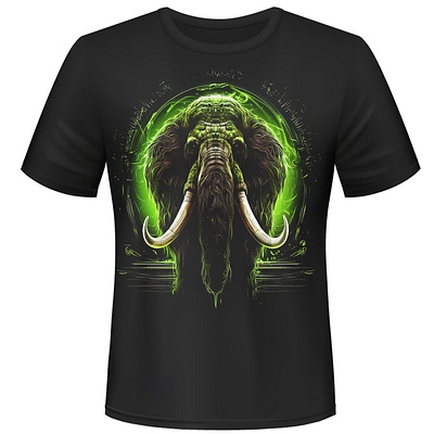 Mystical Mammoth Tshirt Design graphic design illustration