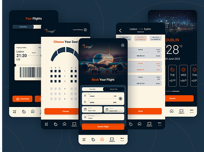 Airline mobile app design ui ux web design