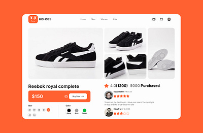 HISHOES PRODUCT PAGE design figma ui ux