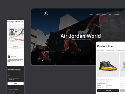 AJ Store - Fashion Website airjordan design fashion landing store uxui website