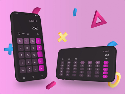 DailyUI #4 - Calculator application design calculator design design mobile design ui ui design ux design