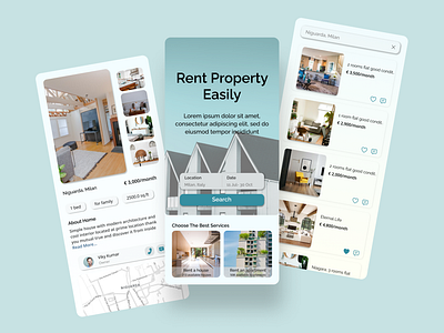 Rent property application design figma rent property ui ui design