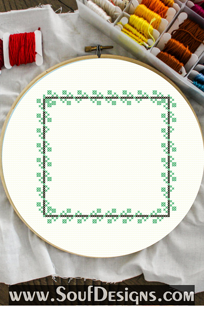Vines Border Embroidery Cross Stitch Pattern embroidery