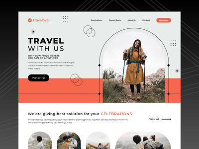 Travelove - Landing Page Design adventure branding design landing page travel travel web app travel web page ui ui design uiux web design