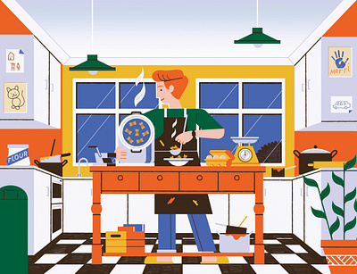 Waitrose Weekend Magazine - What Kind of Cook are you? colour design editorial illustration illustration print