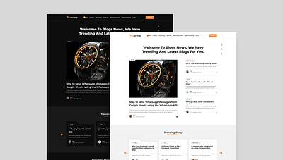 Blogs Web Ui Design blog web site blogs section daily blog footer illustration landing page ui uiux web page