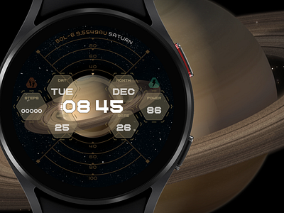 TIMEFLIK Watchface 02 - Space Series applewatch branding design galaxywatch graphic design illustration logo smartwatch space ui watch