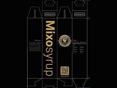 Mixo syrup brand packaging design. barista bartending bottle box branding graphic design logo packaging product box design product introduction syrup