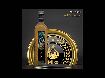 Instagram post design introducing Mixo syrup brand product. barista bartending bottle box branding dark theme graphic design instagram post instagram story logo packaging product box design product introduction