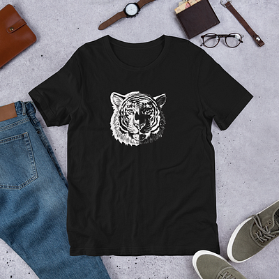Beautiful Classic Tiger Shirt Design branding catchy clothing design free graphic design illustration logo men photoshop tshirt ui vector women