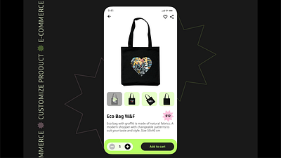 Customize Product #DailyUI #033 033 animation app card cart challenge customize daily dailyui e commerce ecommerce gif item mobile motion product shop ui ux
