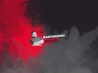 Youtube banner design for bartender. barista bartending youtube banner