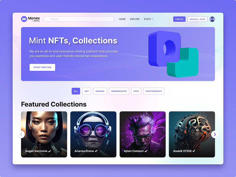 Moonex | NFT Marketplace bitcoin blockchain branding clean collection crypto crypto currency crypto trading crypto website cryptocurrency design ethereum interface marketplace nft token ui ux web app web design