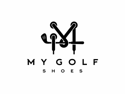 My golf shoes golf letter logo m my shoes