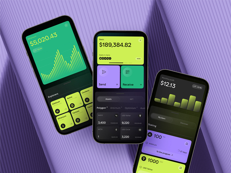 Mobile Design for Crypto Application app design application branding crypto cryptocurrency data visualization design financial fintech graphic design interaction design interface mobile mobile app mobile design stats ui user experience user interface ux